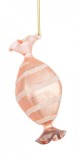 Set 12 ornamente brad Bomboana roz auriu 6.3x13.5 cm