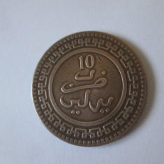 Maroc 10 Mazunas 1321(1903) Aunc monetăria Pattern Berlin-Sultan Abdul Aziz I