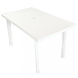 Cumpara ieftin Masă de grădină, alb, 126 x 76 x 72 cm, plastic