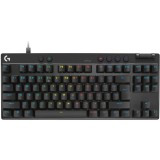 Tastatura mecanica gaming Logitech PRO X TKL RAPID, switch-uri analog, multipoint action, lightsync RGB, Negru