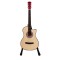 Chitara clasica IdeallStore&reg;, 95 cm, lemn, Cutaway, natur, stativ inclus