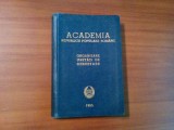 ACADEMIA REPUBLICII POPULARE ROMANE - Organizare. Unitati de Cercetare - 1965