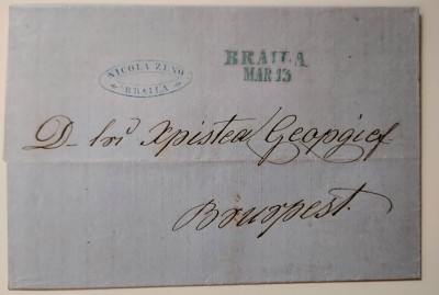 Scrisoare Braila 1861 foto