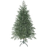 HOMCOM Brad de Crăciun Plin de 150 cm cu V&acirc;rfuri Dense și Realiste, Montaj Ușor - Verde | Aosom Romania