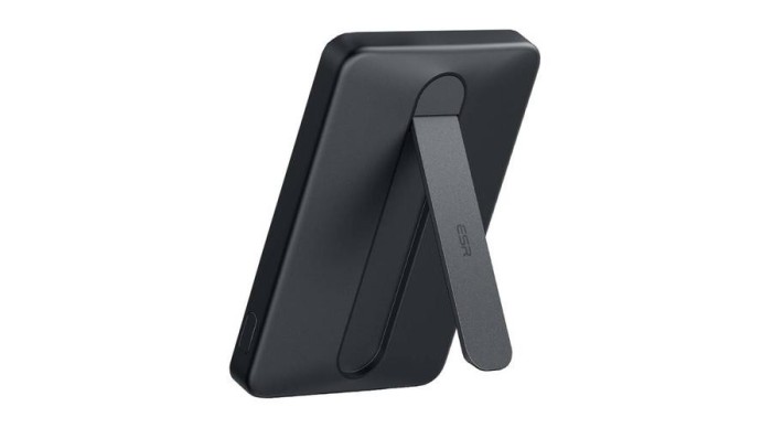 Baterie externă magnetică ESR Qi2 MagSlim 5000 mAh cu suport (negru)
