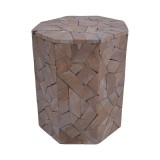 Cumpara ieftin Taburet Sity gri spalat din lemn solid suar 32x32x40 cm