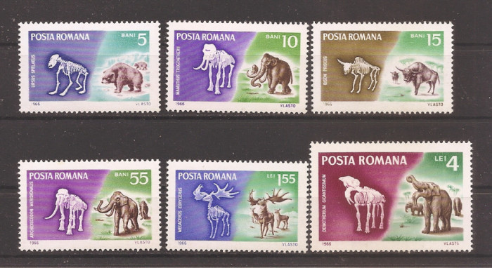 Romania 1966, LP. 641 - Animale preistorice, MNH