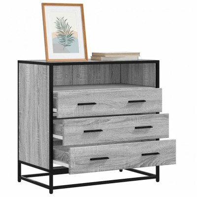 vidaXL Dulap cu sertar, gri sonoma, 70x41x70 cm, lemn prelucrat foto