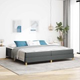 Cumpara ieftin Pat cu arcuri Gri &icirc;nchis, Maro 200 x 200 cm