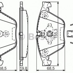 Set placute frana,frana disc BMW Seria 5 Touring (F11) (2010 - 2016) BOSCH 0 986 494 549