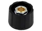 Buton rotativ negru 6mm ABS