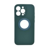 Husa TPU Circle silicon pentru iPhone 12/ 12 Pro Verde + Cablu de date cadou