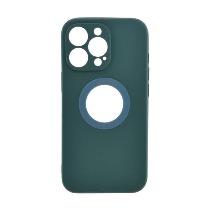 Husa TPU Circle silicon pentru iPhone 13 Pro Verde + Cablu de date cadou