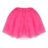 Fusta Tutu Adulti/Fete Fucsia Argintie, Talie 30-50cm, 40cm Lungime, Poliester, One Size, Costume Carnaval, Cheerleader