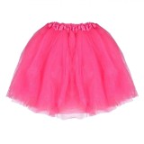 Fusta Tutu Adulti Fucsia-Argintie, Diametru Talie 30-50cm, Lungime 40cm, Poliester