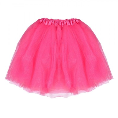 Fusta Tutu Adulti Fucsia-Argintie, Diametru Talie 30-50cm, Lungime 40cm, Poliester foto
