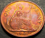 Cumpara ieftin Moneda 1 (ONE) PENNY - MAREA BRITANIE, anul 1967 *cod 96 = UNC CAMEO!, Europa