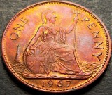 Moneda 1 (ONE) PENNY - MAREA BRITANIE, anul 1967 *cod 96 = UNC CAMEO!, Europa