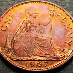 Moneda 1 (ONE) PENNY - MAREA BRITANIE, anul 1967 *cod 96 = UNC CAMEO!
