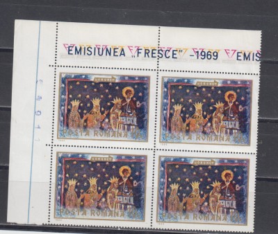 A11 TX2 11 - 1969 - Fresce - perechi de cate patru timbre foto