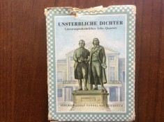 poeti nemuritori din literatura universala 32 carti de joc educativ din 1954 unsterbliche dichter DDR germany