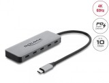 Docking station USB type C la 2 x USB-C 4K60Hz + 2 x USB-C 10Gbps + PD 3.0 100W, Delock 64371