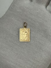 PANDANTIV AUR 14K - Placuta Zodia Varsator - Vintage - 1.6g - 320lei/gr.