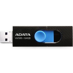 ADATA USB 3.2 64GB UV320, retractabil, Black Blue AUV320 64G RBKBL