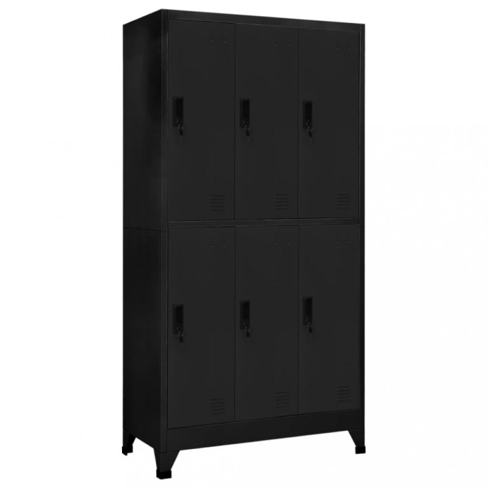 vidaXL Fișet, negru, 90x45x180 cm, oțel 339798