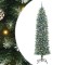 vidaXL Copac Artificial Slăb de Crăciun cu 300 LED Verde și alb 240 cm 3395324