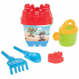 Set galetusa si forme pentru nisip Mini Castle Red, Pilsan