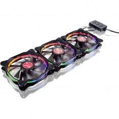 Ventilator pentru carcasa RAIJINTEK AURA 12 RGB LED Fan cu Controller 120mm 3 Pack foto