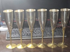 Lot vintage de 6 pahare de sampanie deosebite