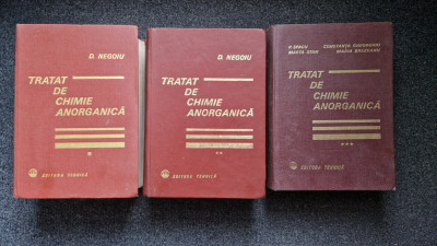 TRATAT DE CHIMIE ANORGANICA Spacu, Gheorghiu, Stan, Brezeanu 3 volume - complet foto