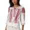Bluza dama tip ie 257 alb/rosu bordo , marimea L