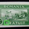 RO 1933 marca scutire porto - GRATUIT, varietate - punct langa &quot;G&quot; , MNH