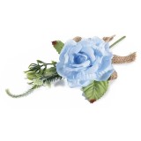 Cumpara ieftin Floare artificiala albastra verde II cm 16 H