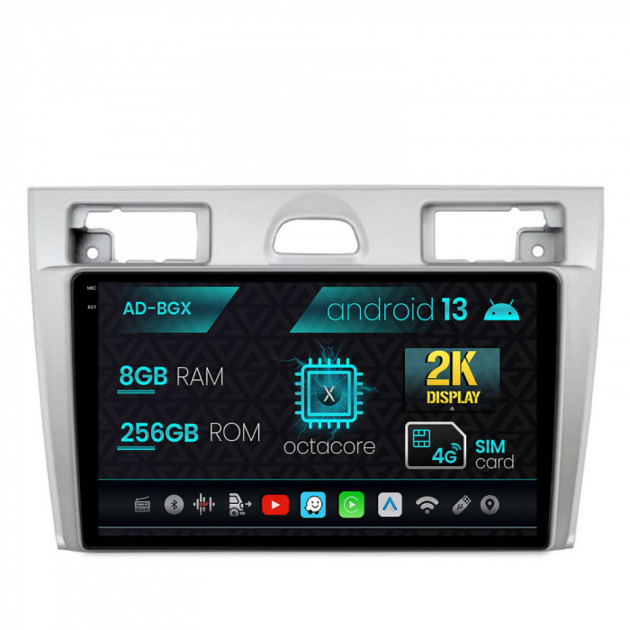 Navigatie Ford Fiesta (2002-2008), Android 13, X-Octacore 8GB RAM + 256GB ROM, 9.5 Inch - AD-BGX9008+AD-BGRKIT143
