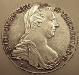 G.257 AUSTRIA MARIA THERESA 1 TALER THALER 1780 SF RESTRIKE ARGINT