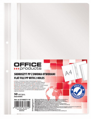 Dosar Plastic Pp Cu Sina, Cu Gauri, Grosime 100/170microni, 50 Buc/set, Office Products - Alb foto