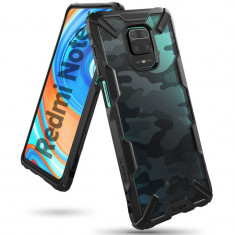 Husa Plastic - TPU Ringke Fusion X Design Camo pentru Xiaomi Redmi 10X 4G / Xiaomi Redmi Note 9, Neagra XDXI0016