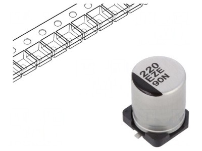 Condensator Hibrid 220uF 25V SMD foto