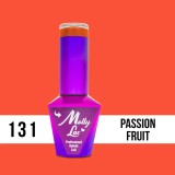 Oja Semipermanenta Molly Lac Bubble Tea Passion Fruit 131, 10ml - Unghii rezistente 3-4 saptamani