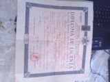 Diploma de Licenta Carol al II lea 1932 Filosofie Universitatea Bucuresti