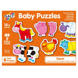 Baby Puzzle: Ferma (2 piese) PlayLearn Toys, Galt