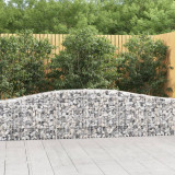 Cosuri gabion arcuite 10 buc, 400x30x60/80 cm, fier galvanizat GartenMobel Dekor, vidaXL