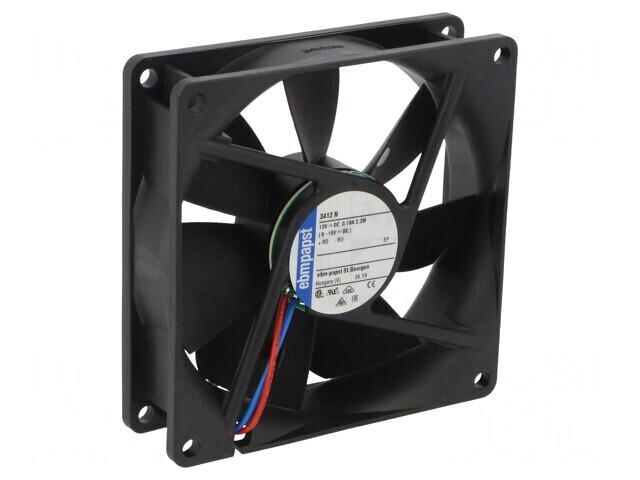 Ventilator axial 12V 92x92x25mm 84m3/h 32dBA cu bilă