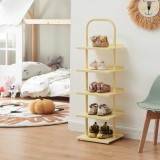 Pantofar pentru copii Poytya din otel, 5 polite, 96x30x27 cm, vanilie