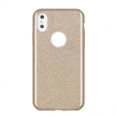 Husa Huawei Y7 2019, Huawei Y7 Prime 2019, Glitter / Sclipici, Gold foto