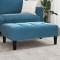 Taburet, albastru, 77x55x31 cm, catifea